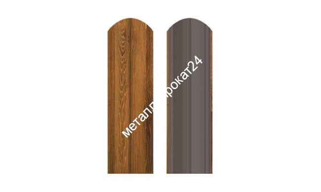 Штакетник Полукруглый 2м фигурный, 0.35 мм купить недорого в Москве