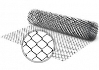 Сетка рабица оцинкованная, размер ячейки 50х50х2.5 ширина 1500 мм длина 10 м купить недорого в Москве